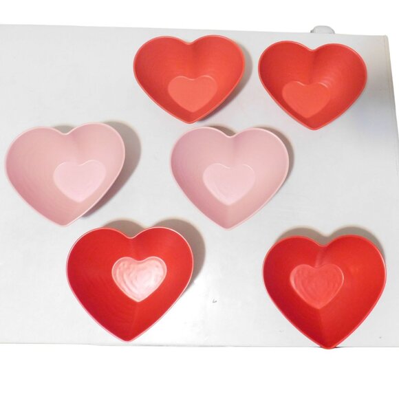 Target Other - 19oz Melamine Heart Bowl Pink - Bullseye Playground Threshold (Target) set of 6